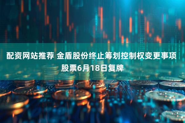 配资网站推荐 金盾股份终止筹划控制权变更事项 股票6月18日复牌